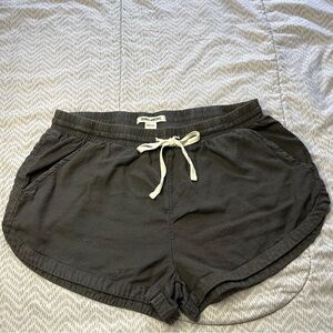 Billabong Gray Athletic Shorts with Curved Hem